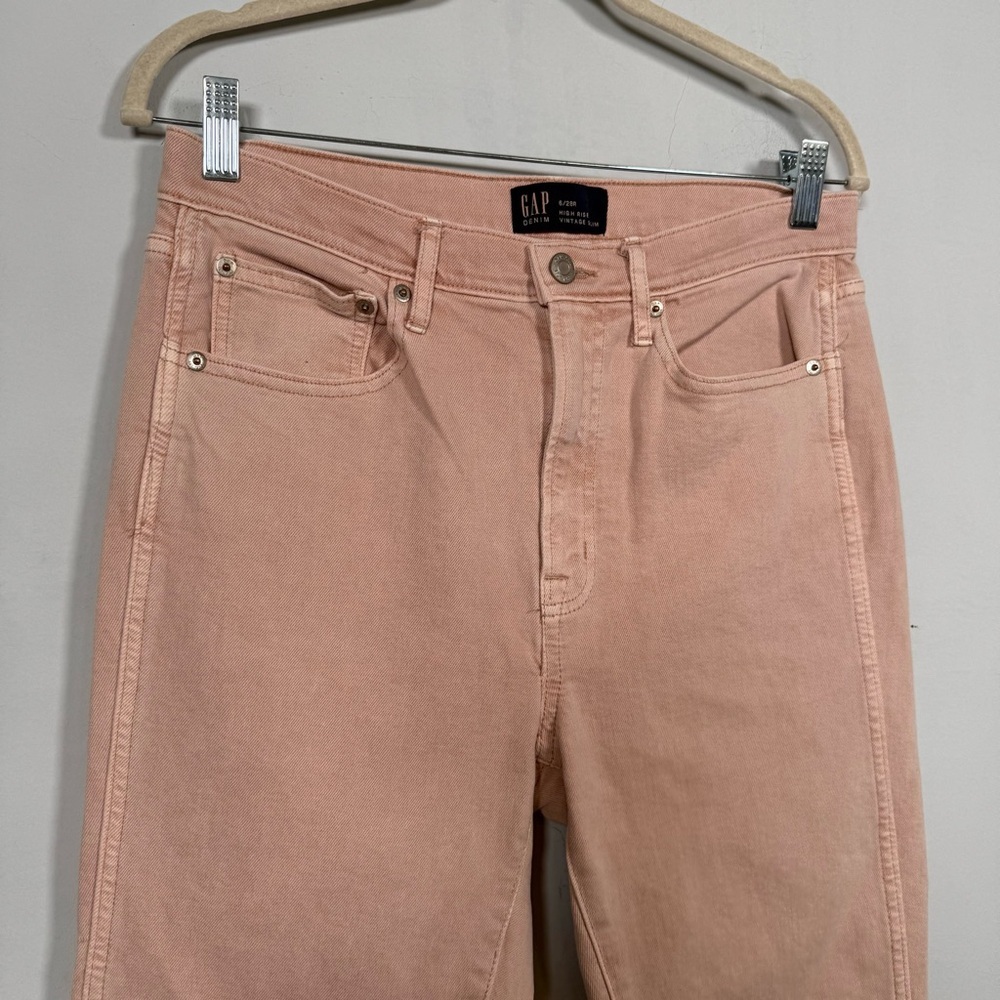 GAP Women's High Rise Vintage Slim Jeans, Size 6/28R, 99% Cotton - Picture 4 of 12